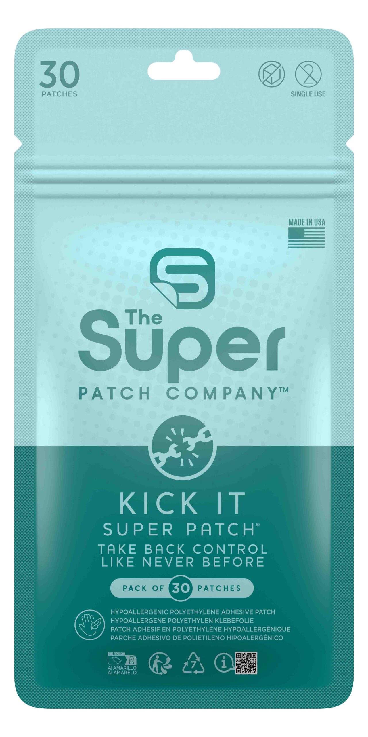 Kick it Super Patch Wellnesspflaster zur Unterstützung der Willenskraft